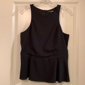 Express. Black, Peplum top. Size M.